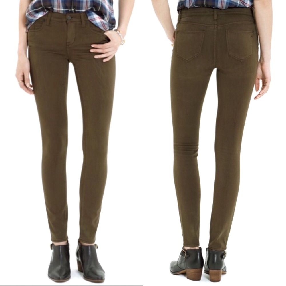Madewell Olive Green Skinny Skinny Jeans size 30